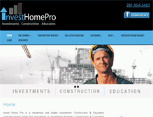 Tablet Screenshot of investhomepro.com